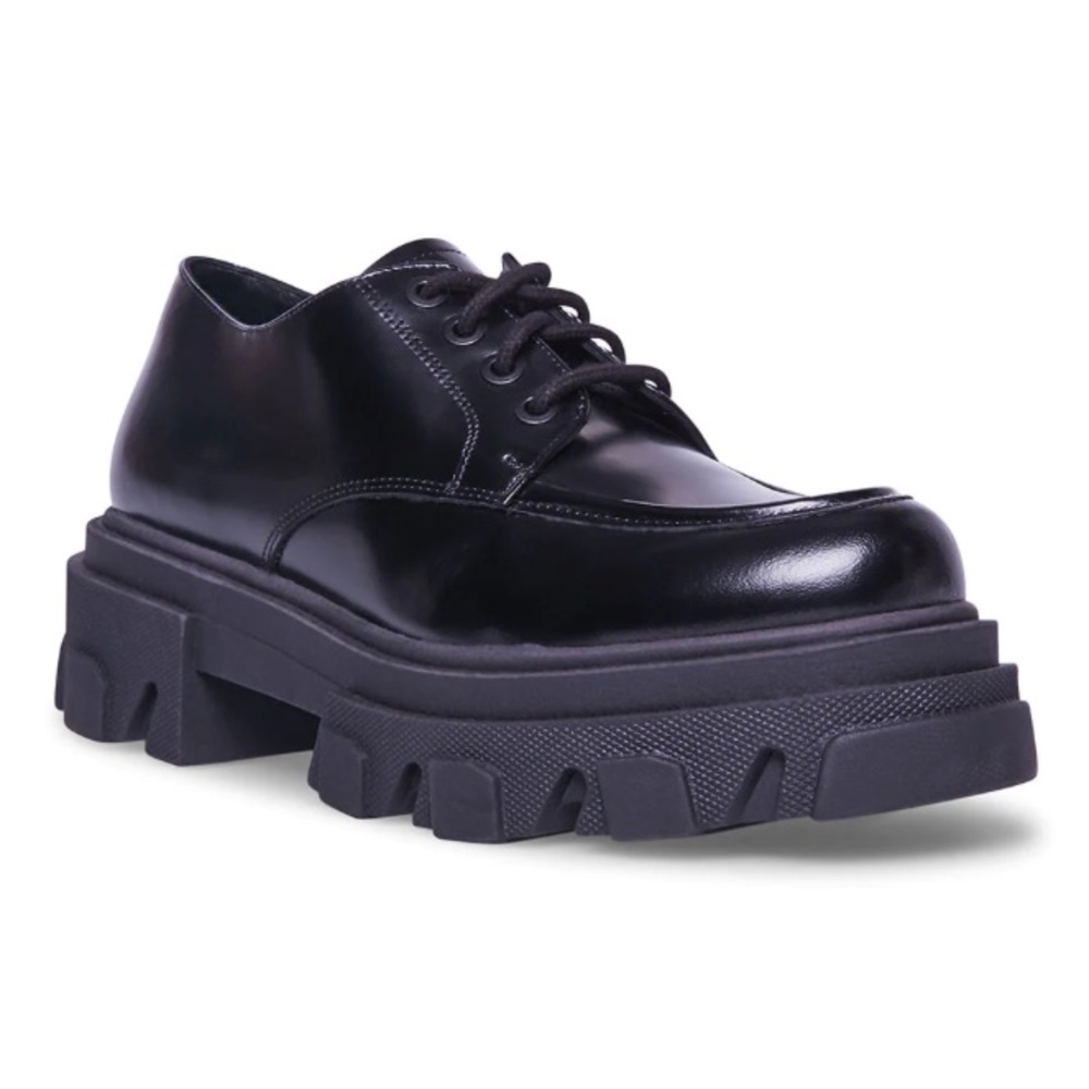 Steve Madden Black Leather Helga SZ 9